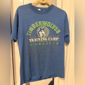 Vintage Timberwolves Training Camp Blue Tee